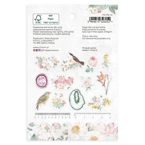 2 Pack Precious Ephemera Cardstock Die-Cuts 12/Pkg-Elements P13PRE33