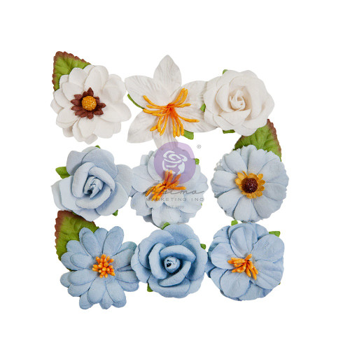 3 Pack Prima Marketing Mulberry Paper Flowers-Shades Of Spring/Spring Abstract P663261