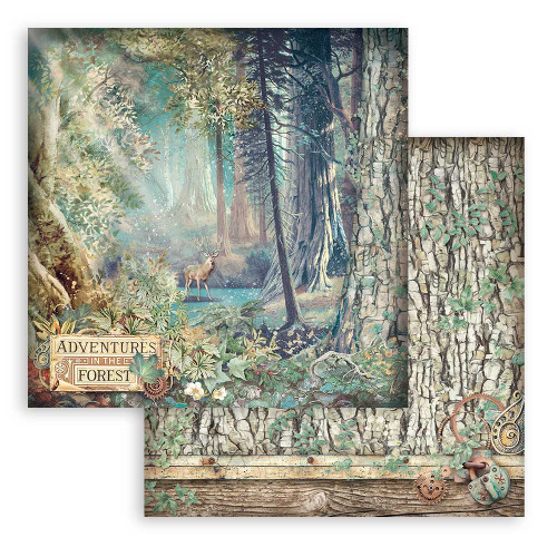 3 Pack - Stamperia Double-Sided Paper Pad 8"X8" 10/Pkg-Magic Forest, 10 Designs/1 Each - SBBS78 3 Pack - Stamperia Double-Sided Paper Pad 8"X8" 10/Pkg-Magic Forest, 10 Designs/1 Each - SBBS78