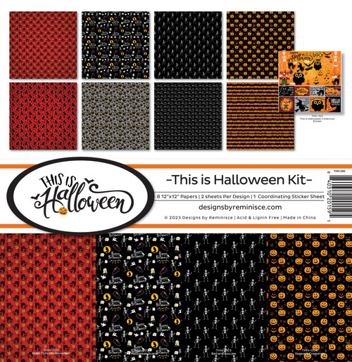 3 Pack Reminisce Collection Kit 12"X12"-This Is Halloween THH200 - 840310201595