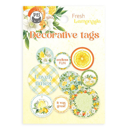 4 Pack - Fresh Lemonade Double-Sided Cardstock Tags 9/Pkg-#01 - P13LEM21 - 5905523081947