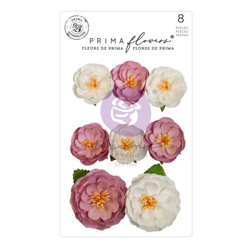 3 Pack Prima Marketing Paper Flowers 9/Pkg-Sweet Lullaby/ Avec Amour AA664435 - 655350664435