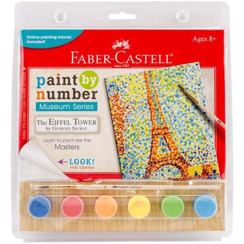 3 Pack Faber-Castell Museum Series Paint By Number Kit 6"X8"-The Eiffel Tower PBNMS-14300 - 092633303443