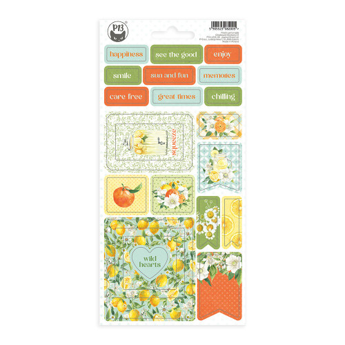 3 Pack - Fresh Lemonade Chipboard Stickers 4.1"X8.7"-#01 - P13LEM34 - 5905523082005