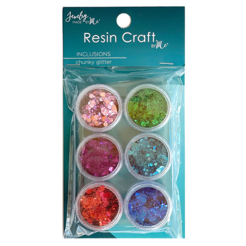 3 Pack Jewelry Made By Me Resin Craft Inclusions-Bright Chunky Glitter R4220133 - 842702197813