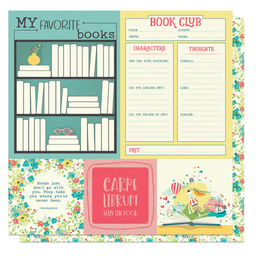 25 Pack Book Club Double-Sided Cardstock 12"X12"-Favorite Character PBCL12-4248 - 709388342480