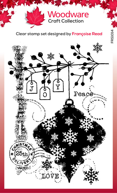 2 Pack Woodware Clear Stamps 4"X6"-Winter Bauble FRS1014 - 5055305984192