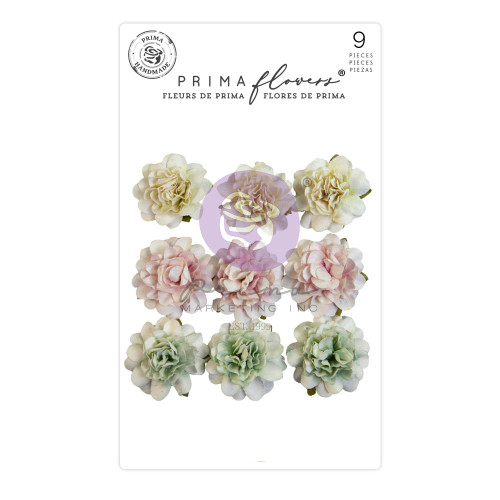 3 Pack Prima Marketing Paper Flowers 9/Pkg-Charming Afternoon/ Avec Amour AA664466 - 655350664466