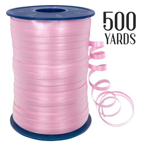 6 Pack Morex Crimped Curling Ribbon .1875"X500yd-Light Pink 253/5-020