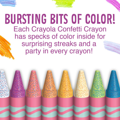 3 Pack Crayola Crayons 24/Pkg-Confetti 523407