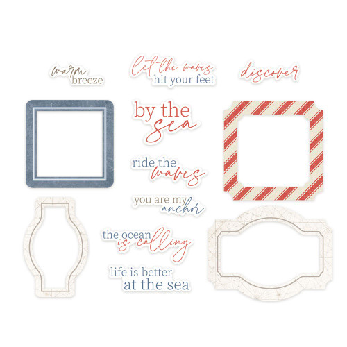 2 Pack - Sea La Vie Ephemera Cardstock Die-Cuts 12/Pkg-Frames & Words - P13SLV37 2 Pack - Sea La Vie Ephemera Cardstock Die-Cuts 12/Pkg-Frames & Words - P13SLV37