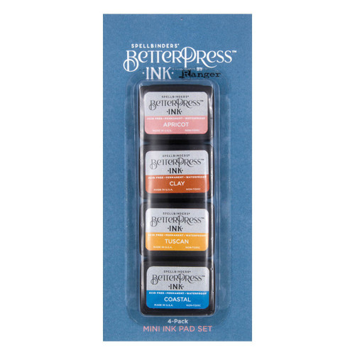 Spellbinders BetterPress Letterpress Mini Ink Pad Set 4/Pkg-Desert Sunset BPI013 - 813233037527