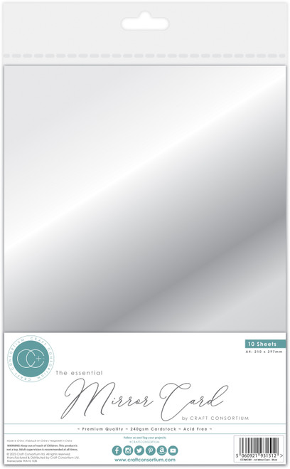 3 Pack - Craft Consortium The Essential Mirror Card A4-Silver - CCEMC-1 - 5060921931512