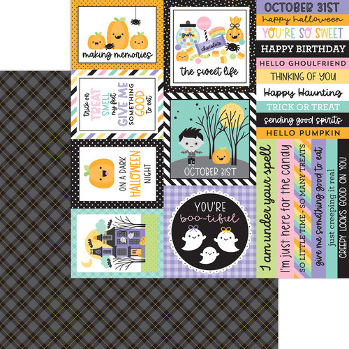 25 Pack Sweet & Spooky Double-Sided Cardstock 12"X12"-Hallo-weave DBSS12-8269 - 842715082694