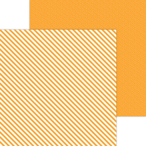 25 Pack Doodlebug Petite Prints Candy Stripe/Sprinkles Cardstock 12"-Tangerine DPPSS12-8075 - 842715080751