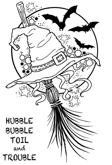 Woodware Clear Stamps 4"X6"-Witches Hat JGS843