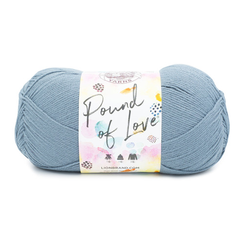 3 Pack Lion Brand Pound Of Love Yarn-Cadet 550-112U - 023032124056