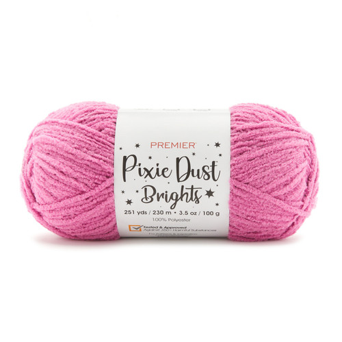 3 Pack - Premier Pixie Dust Brights Yarn-Fuchsia - 2096-10 - 840166821558