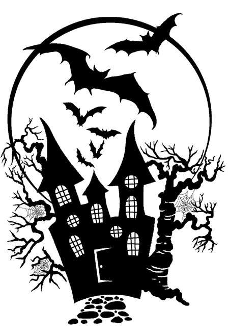 2 Pack Woodware Clear Stamps 4"X6"-Haunted House JGS844