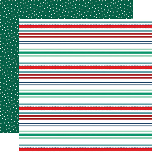 25 Pack Happy Holidays Double-Sided Cardstock 12"X12"-Seasonal Stripes HPH12-7008 - 691835221212