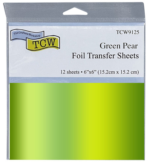 2 Pack Crafter's Workshop Foil Transfer Sheets 6"X6" 12/Pkg-Green Pear TCWFTS-9125 - 842254091256