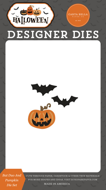 Carta Bella Dies-Bat Duo And Pumpkin , Halloween HW324040 - 691835254012