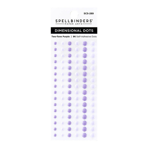 3 Pack Spellbinders Dimensional Enamel Dots-Two Tone Purple SCS289 - 811305039790