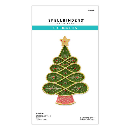Spellbinders Etched Dies From The Christmas Collection-Stitched Christmas Tree S5596 - 813233035806