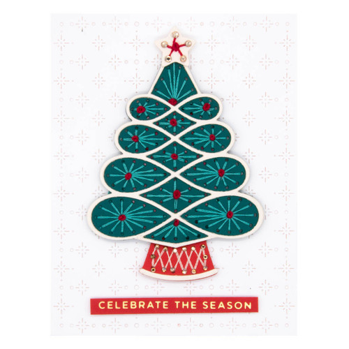 Spellbinders Etched Dies From The Christmas Collection-Stitched Christmas Tree S5596