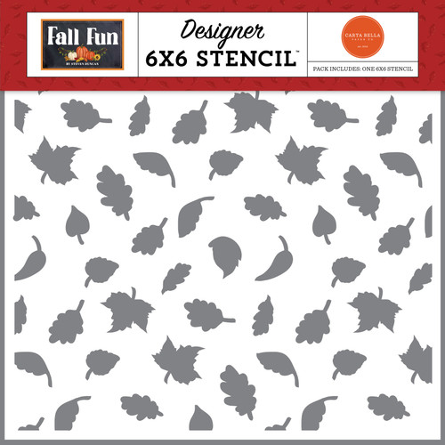 3 Pack Carta Bella Stencil 6"X6"-Leaves Are Falling, Fall Fun FF326033 - 691835257914