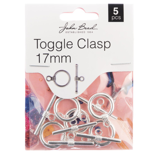 3 Pack John Bead Toggle Clasp 17mm 5/Pkg-Pewter 1401088 - 665772203938