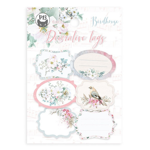 4 Pack - Birdhouse Double-Sided Cardstock Tags 6/Pkg-#04 - P13BIR24 - 5904619323060