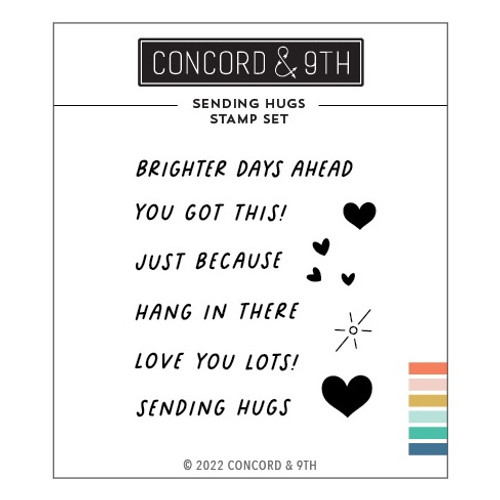 2 Pack Concord & 9th Clear Stamps 3"X3"-Sending Hugs C11532 - 717932701553