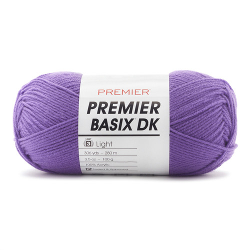 3 Pack Premier Yarns Basix DK Yarn-Purple 1142-57 - 840166819746