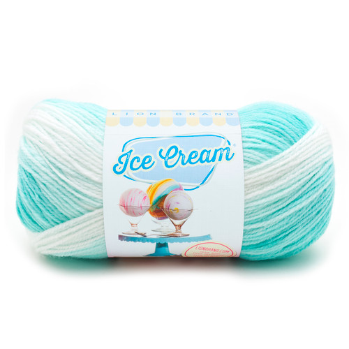 3 Pack Lion Brand Ice Cream Yarn-Mint 923-208 - 023032018980