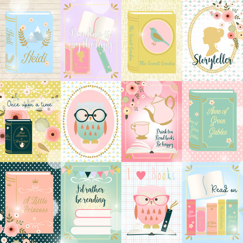 25 Pack Book Lover Double-Sided Cardstock 12"X12"-Book Lover MPBOO12-61165