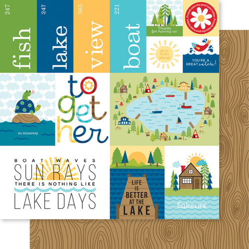 25 Pack Lake Life Double-Sided Cardstock 12"X12"-Lake Life Daily Details BBLL12-2752 - 819812015009