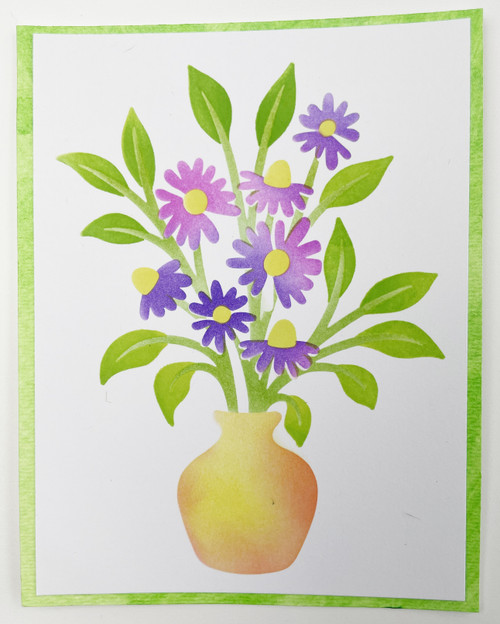 Crafter's Workshop Layered Card Stencil 8.5"X11"-A2 Layered Flower Vase TCW8.5-6027 - 842254060276