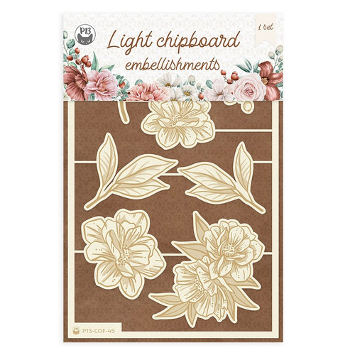 3 Pack P13 Die-Cut Chipboard Embellishments 4"X6" 6/Pkg-#02 P13COF45 - 5905523081473