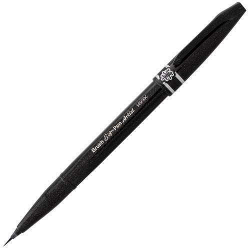 Pentel Sign Pen Micro Brush Tip W/Case 12/Pkg-Assorted Colors F30CPC12
