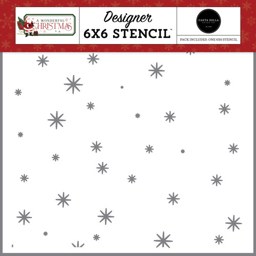 Carta Bella Stencil 6"X6"-Looks Like Christmas, A Wonderful Christ WC328033 - 691835259918