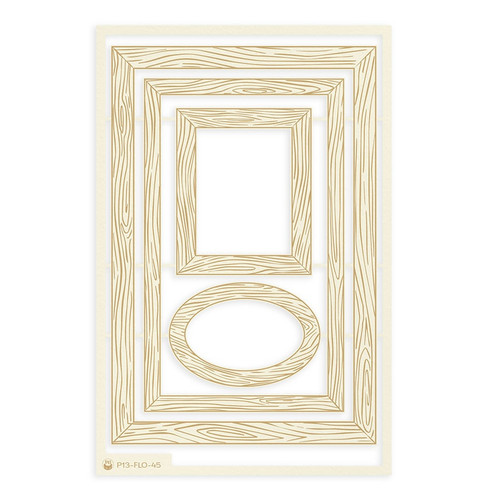 P13 Die-Cut Chipboard Embellishments 4"X6" 6/Pkg-#02 - P13FLO45