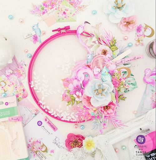 3 Pack - Prima Marketing Paper Flowers 4/Pkg-Postcards From Paradise - Soft Breeze - PC664589 3 Pack - Prima Marketing Paper Flowers 4/Pkg-Postcards From Paradise - Soft Breeze - PC664589