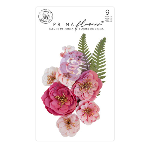 3 Pack Prima Marketing Paper Flowers 9/Pkg-Postcards From Paradise May Flowers PC664510 - 655350664510
