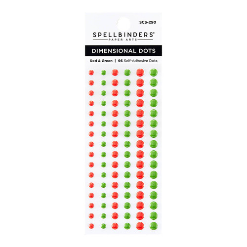 Spellbinders Dimensional Enamel Dots-Red & Green - SCS290 - 811305039806