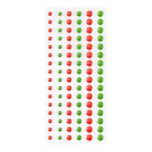 Spellbinders Dimensional Enamel Dots-Red & Green - SCS290
