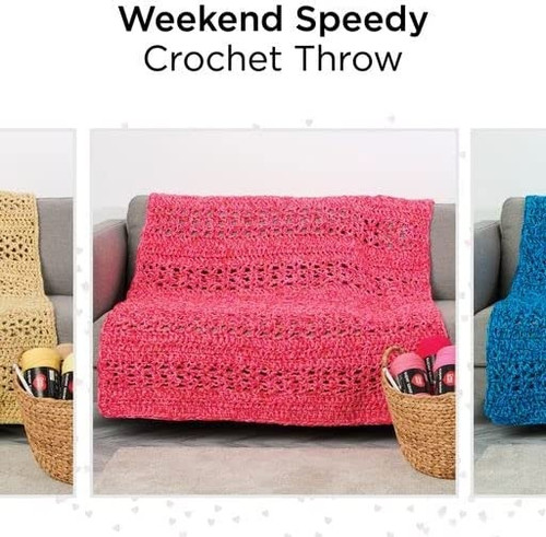 Red Heart Weekend Speedy Crochet Kit-Hot Pink SSKITB