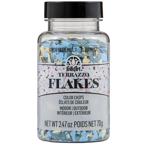 FolkArt Terrazzo Flakes 2.47oz-Blue Multi TRRZOFLK-49939 - 028995499395