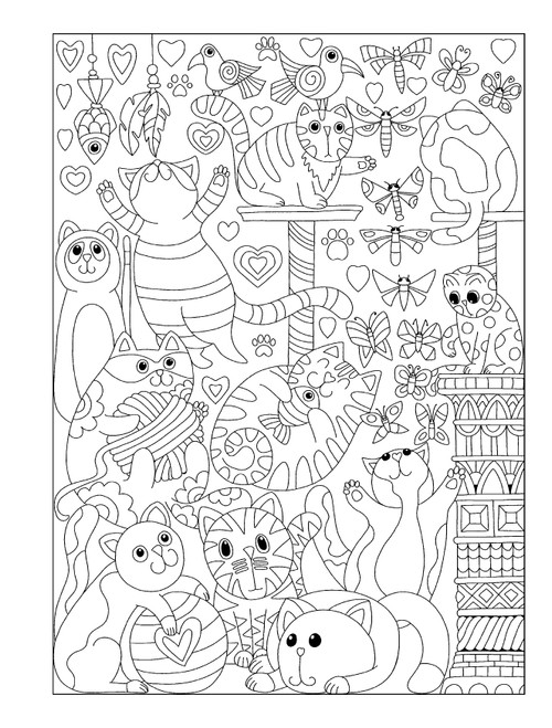 Creative Haven: Whimsical Cats Coloring Book-Softcover B6848662