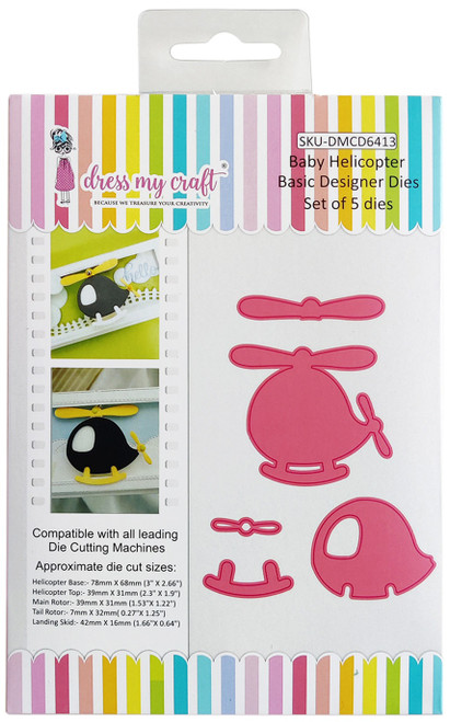 Dress My Craft Basic Designer Dies-Baby Helicopter DMCD6413 - 194186017850